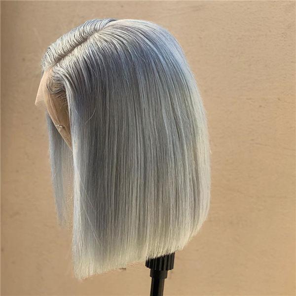 Grey/Sliver Bob Lace Frontal Wig