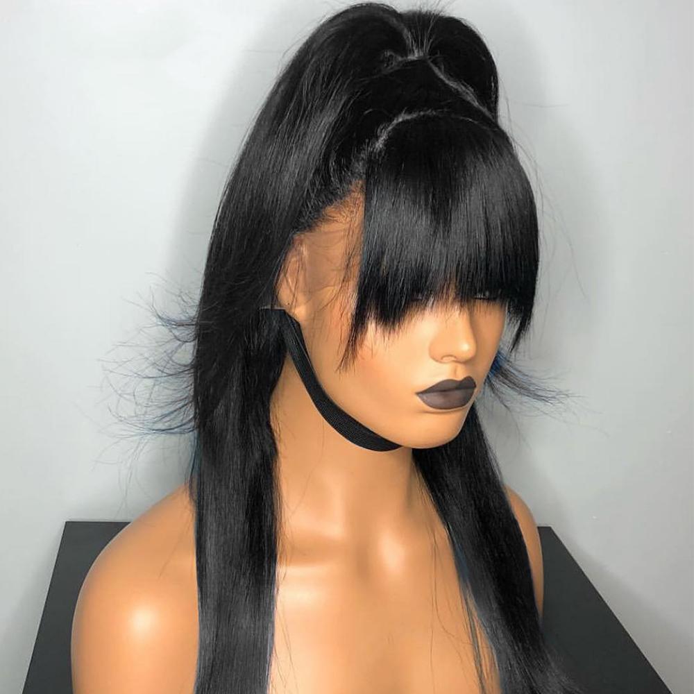 Straight With Bangs Style Lace Frontal Wig/Full Lace Wig