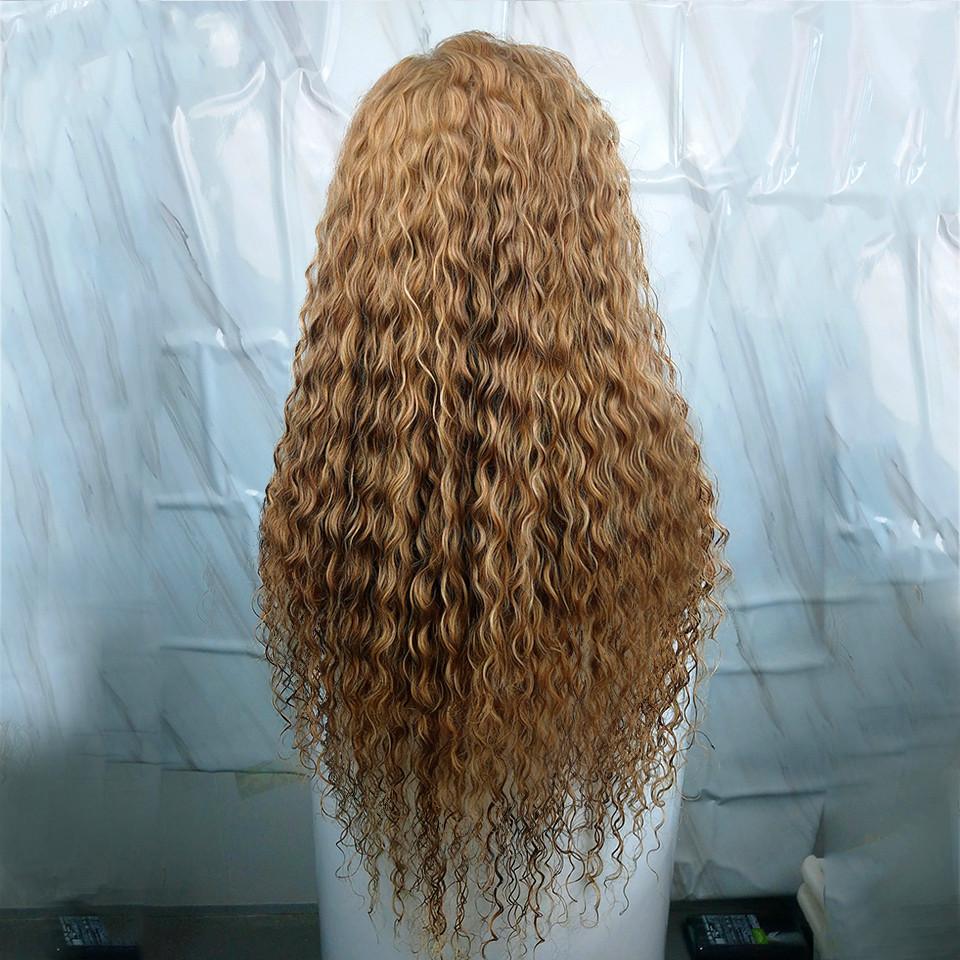Golden Brown Color Deep Wave Lace Frontal/Full Lace Wig
