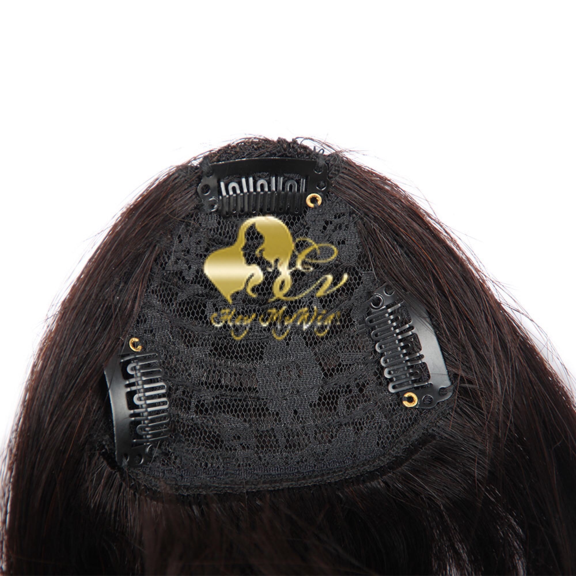 Human hair clip-in bangs i natural black color for black girls - heymywig.com