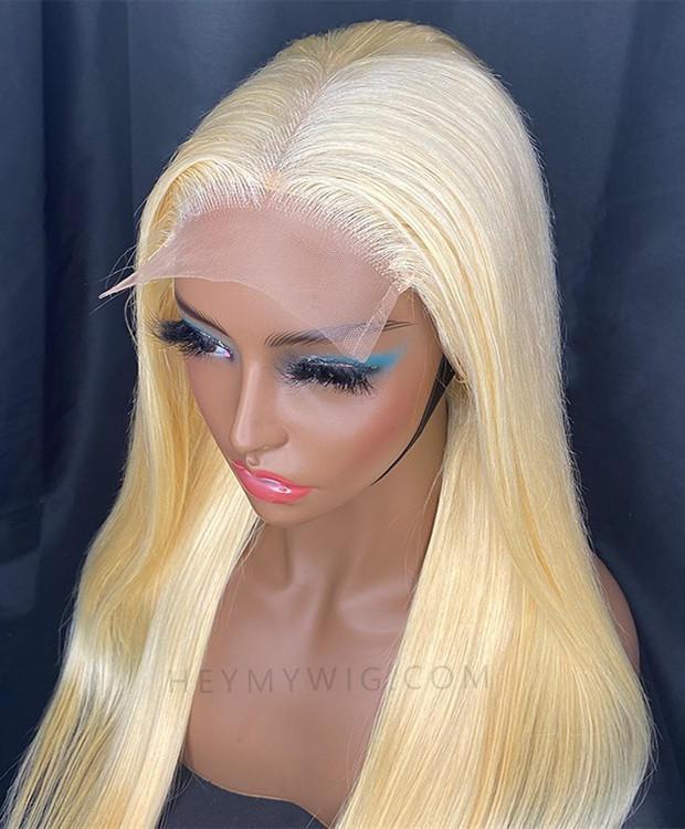 #613 Blonde Straight Lace Closure Wig