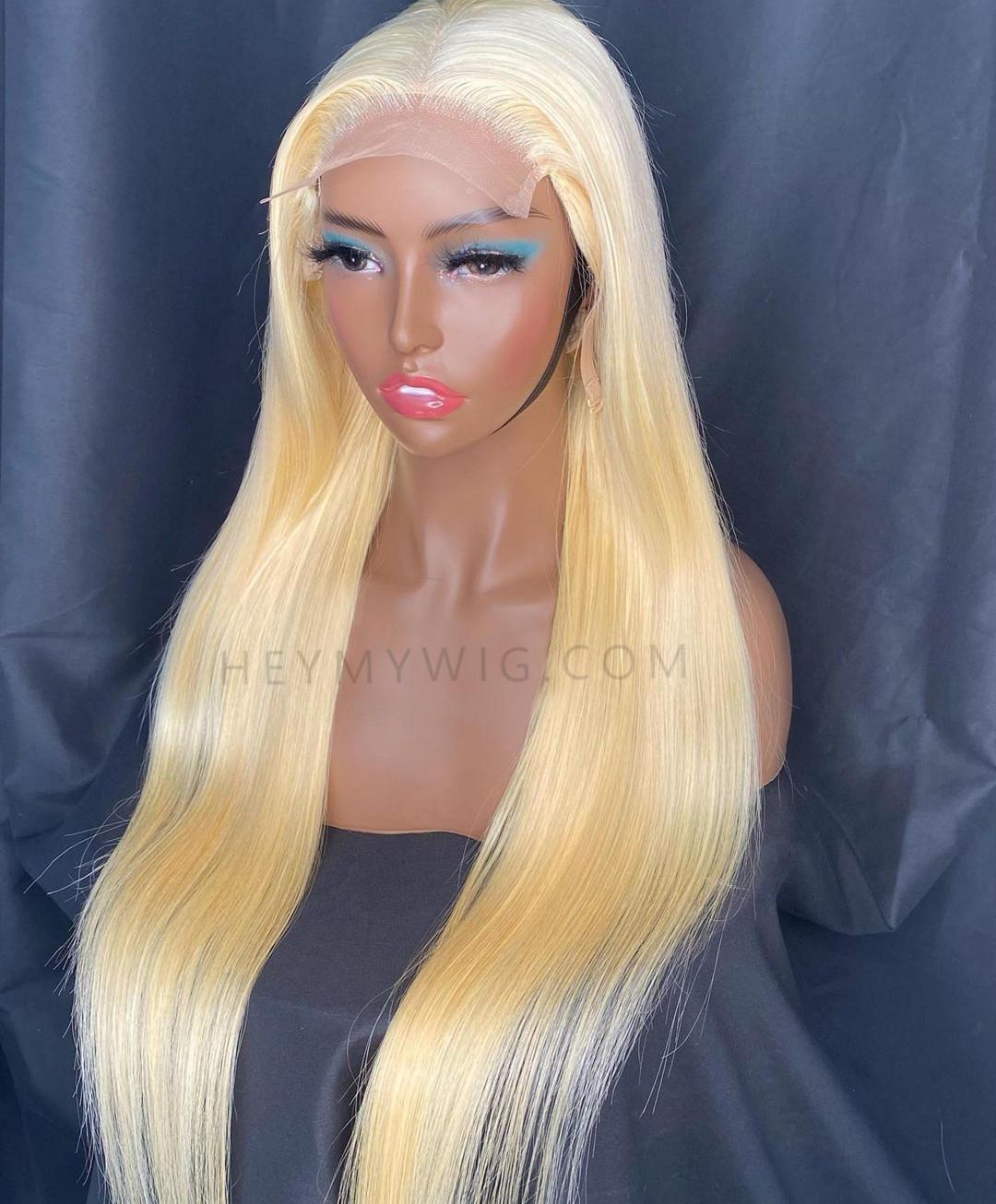 #613 Blonde Straight Lace Closure Wig