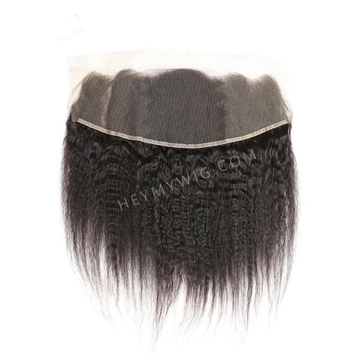 Kinky Straight Virgin Hair Lace Closure/Frontal