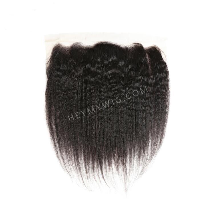 Kinky Straight Virgin Hair Lace Closure/Frontal