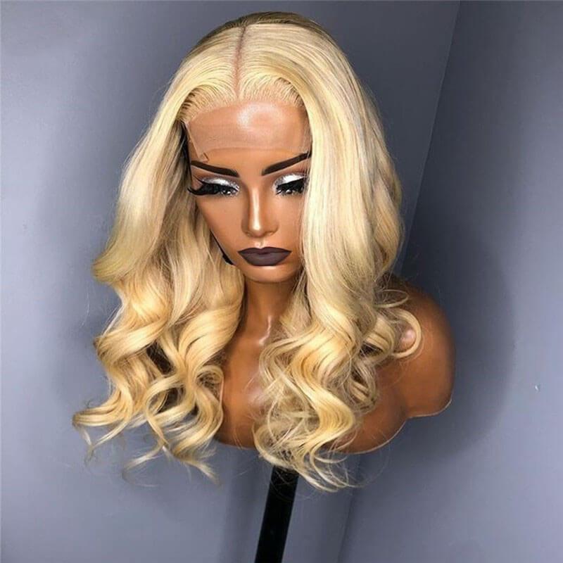 #613 Blonde Big Loose Wave Lace Closure Wig