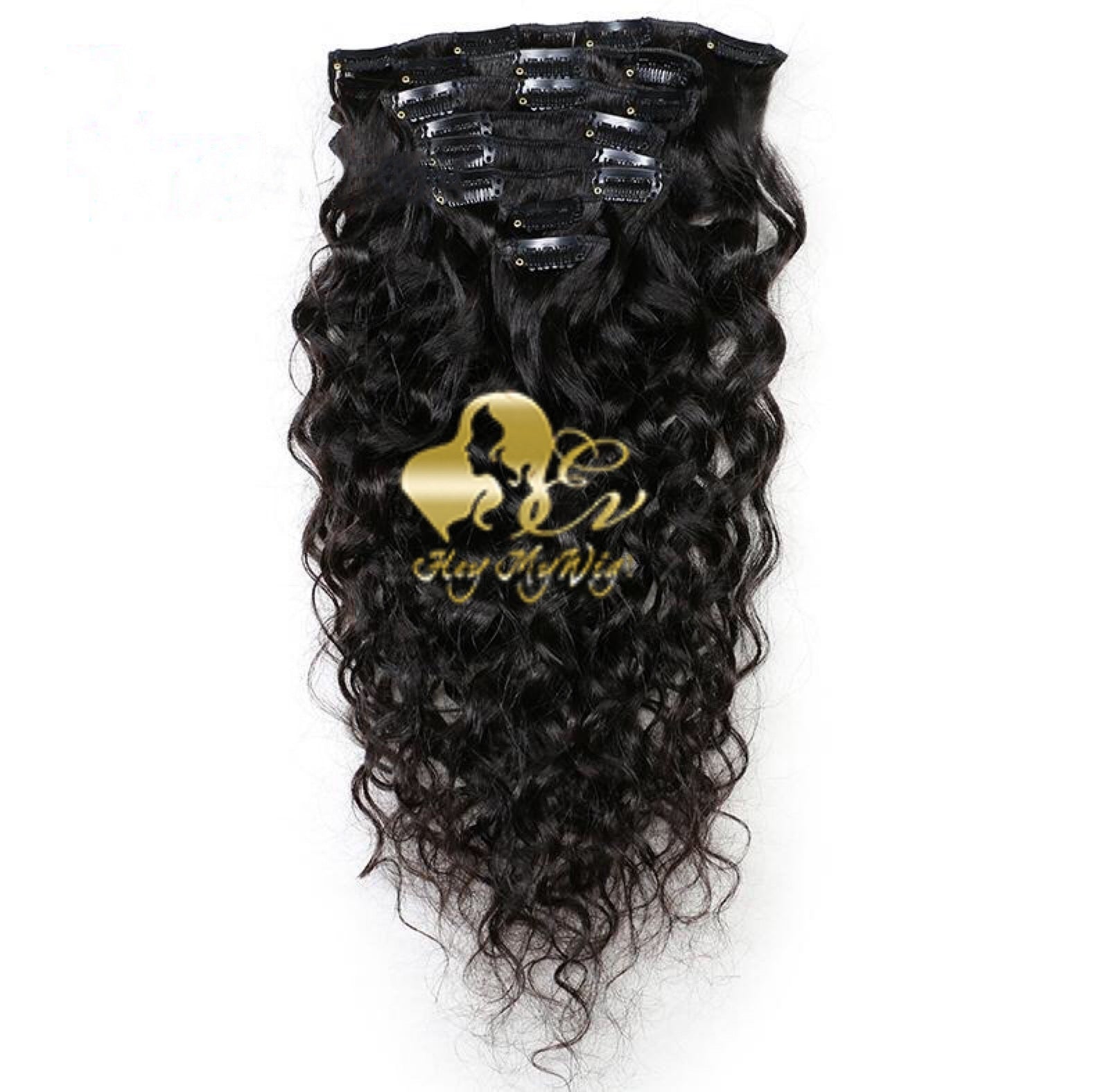 Clip in human hair extension Natural wave hair - heymywig.com