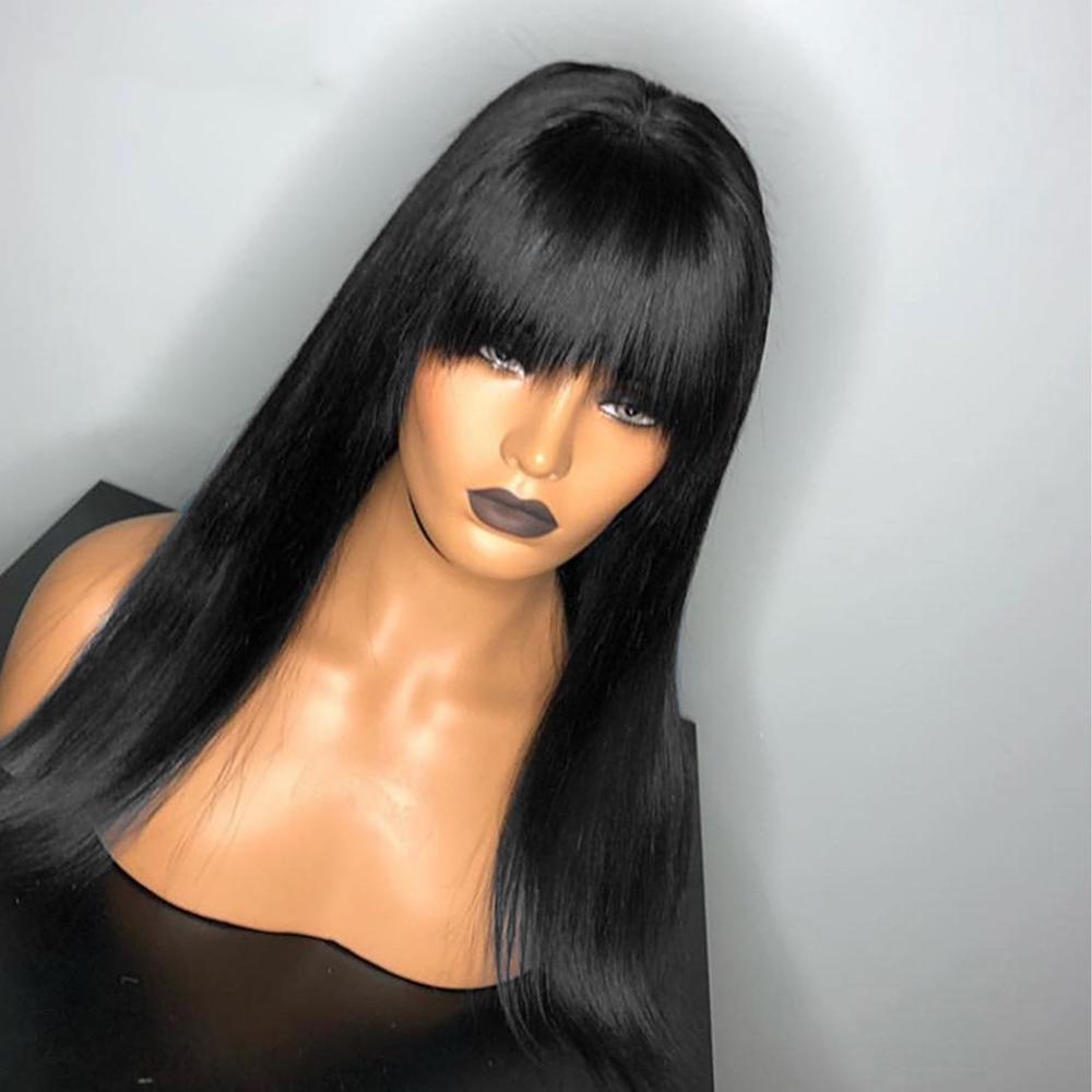 Straight With Bangs Style Lace Frontal Wig/Full Lace Wig