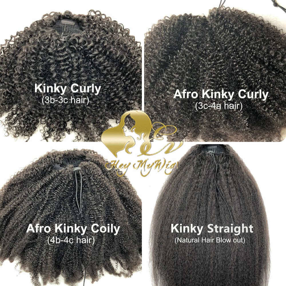 Drawstring Ponytail Afro Kinky Curly/Kinky Straight/ Deep Wave/Body Wave/Straight