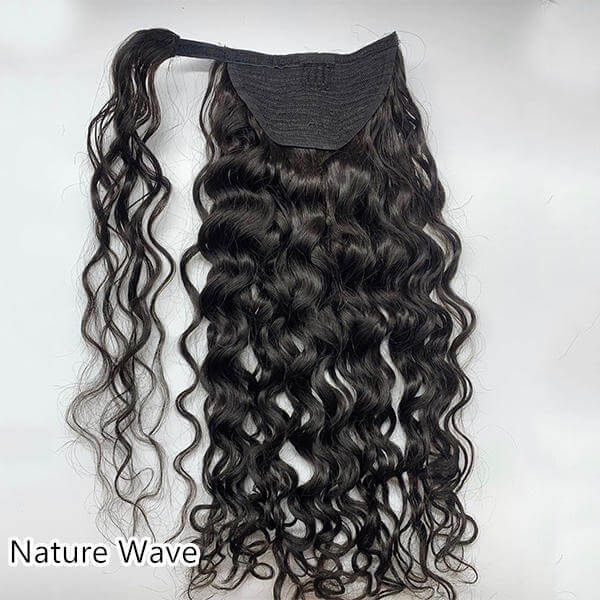 Wrap-around Ponytail Afro Kinky Coily/Kinky Straight/Nature Wave/Straight