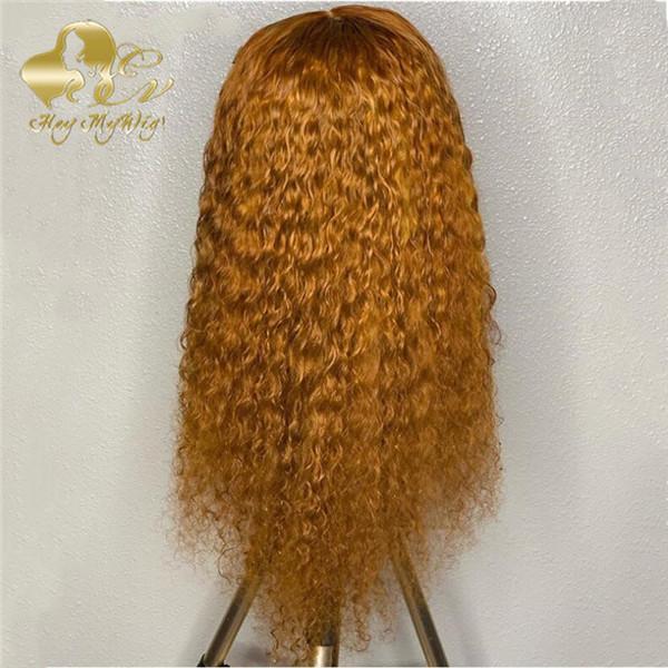 Honey Blonde Lace Frontal Wig Water Wave