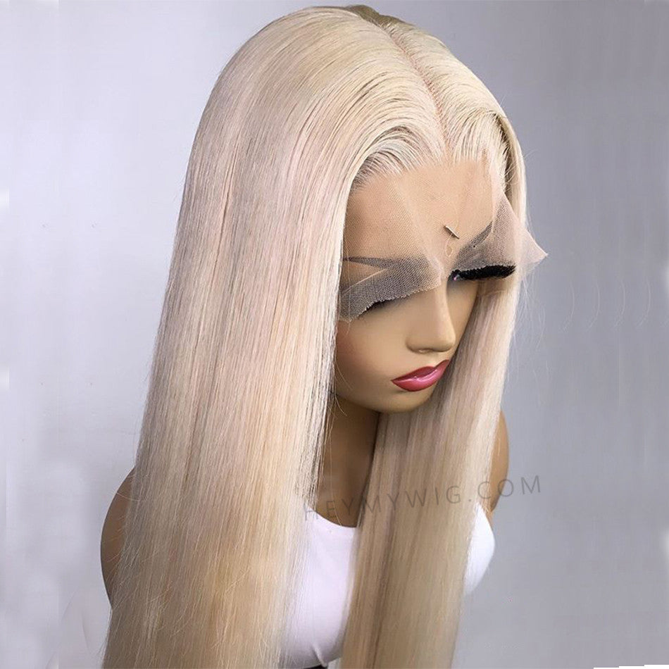 Ash Blonde Color Straight Lace Frontal/ Full Lace Wig