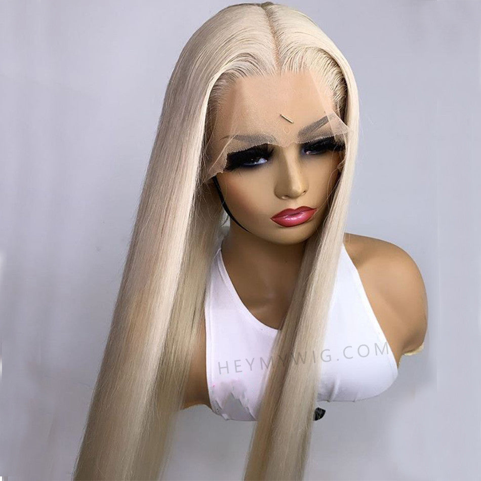 Ash Blonde Color Straight Lace Frontal/ Full Lace Wig