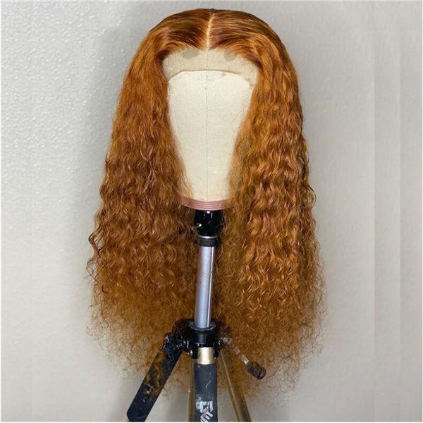 Honey Blonde Lace Frontal Wig Water Wave