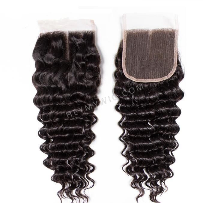 Deep Wave Human Hair Normal/HD Lace Closure/Frontal