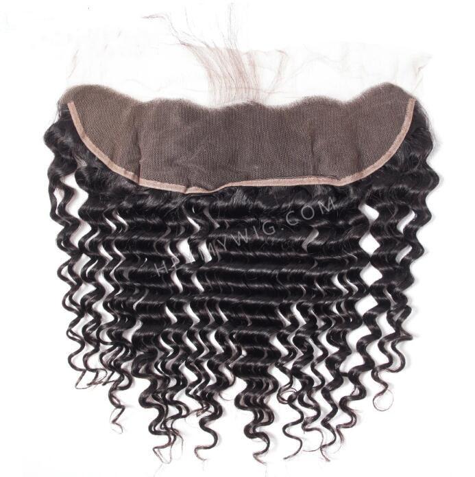 Deep Wave Human Hair Normal/HD Lace Closure/Frontal