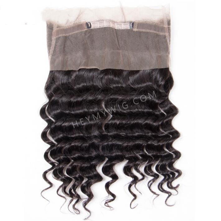 Deep Wave Human Hair Normal/HD Lace Closure/Frontal