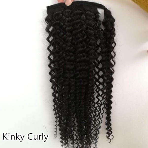 Wrap-around Ponytail Afro Kinky Coily/Kinky Straight/Nature Wave/Straight